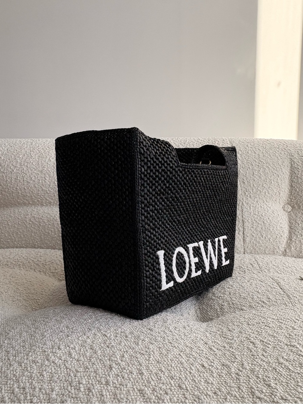 Loewe Black Woven Logo Medium Tote - Picture 2 of 7